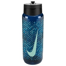 Nike Trinkflasche TR Renew Recharge Straw Bottle (mit Trinkhalm) blau/grün 700ml